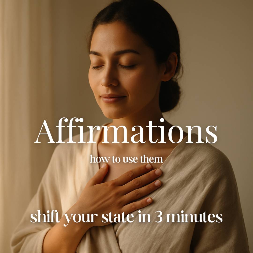 Woman smiling from repeating affirmations